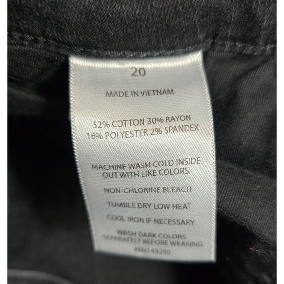 Slink Jeans Women's 20 Black Curvy Distressed Skinny - Picture 6 of 15